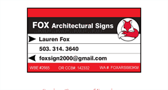 Desktop Screenshot of foxarchitecturalsigns.com